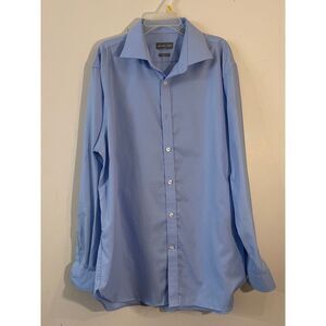 Michael Kors Slim Fit Light Blue Button-Down Dress Shirt Professional Workwear‎